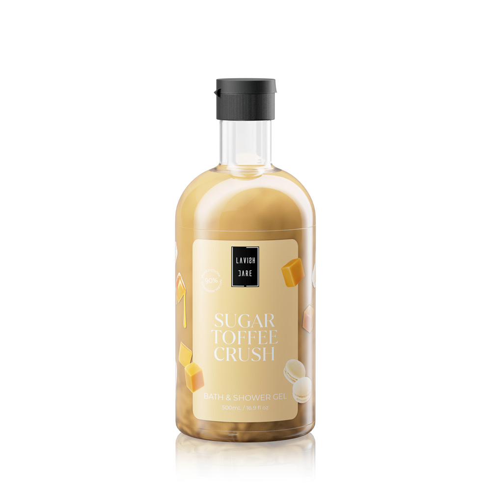 Lavish Care Sugar Toffee Crush Bath & Shower Αφρόλουτρο Gel με Άρωμα Καραμέλα - Βούτυρο 500ml