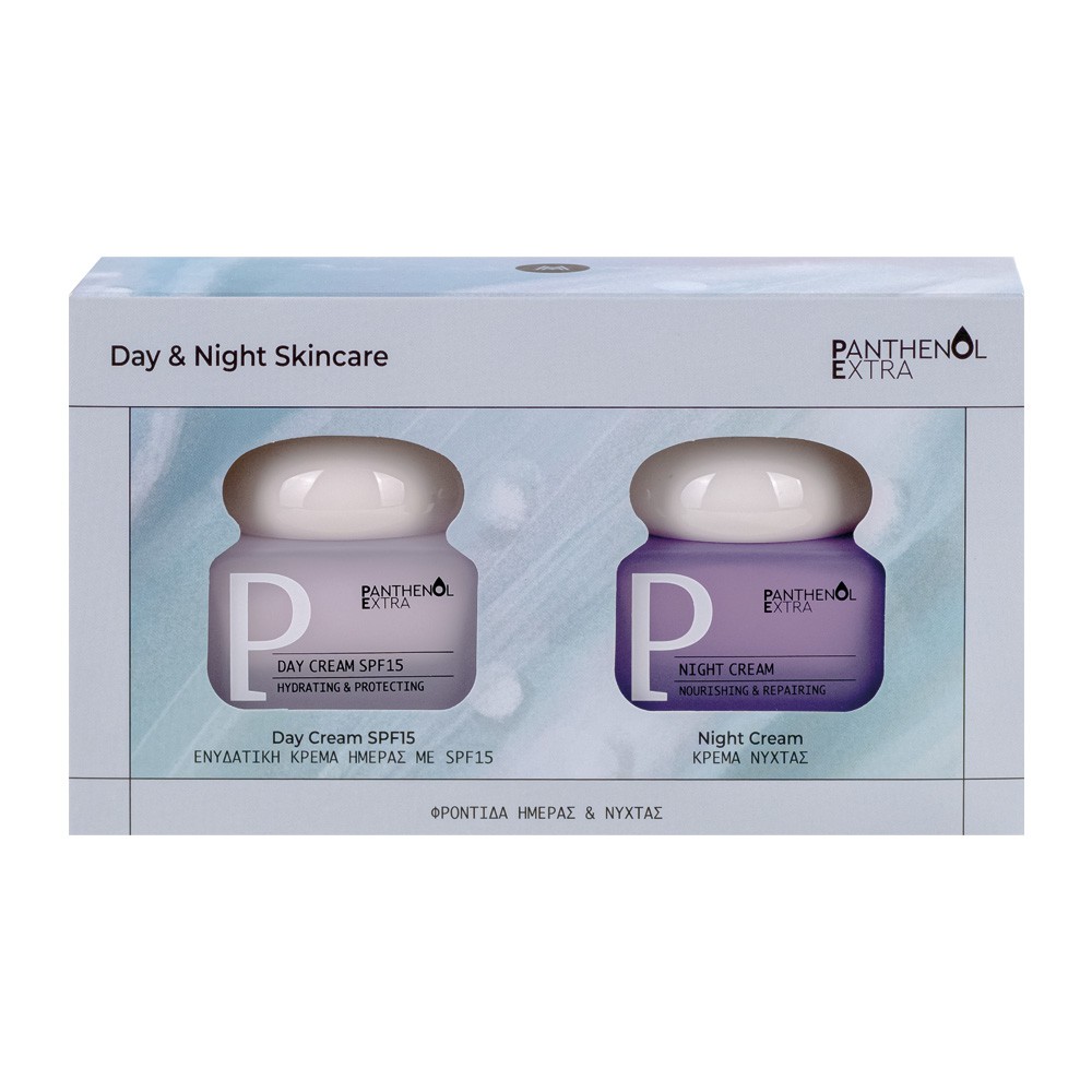 Promo Panthenol Extra Day & Night Skincare (Day Cream SPF15 50ml & Night Cream 50ml) Ενυδατική κρέμα ημέρας με αντηλιακή προστασία & Αντιρυτιδική κρέμα νύχτας